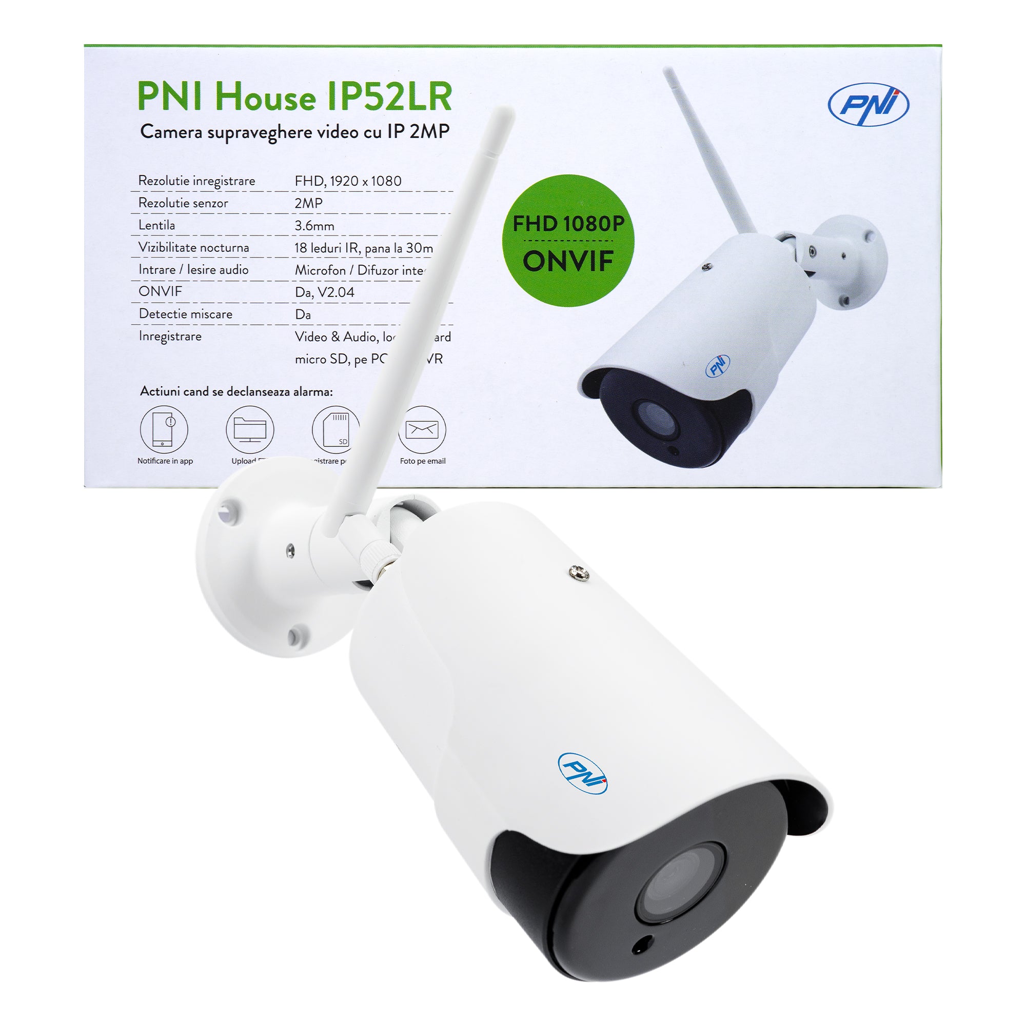 Integration Wait a minute Pirate Camera supraveghere video PNI House IP52LR 2MP 1080P wireless cu IP de